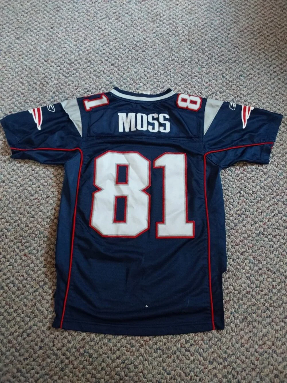 New England Patriots #81 Onfield Reebok NFL Equipment Jersey M (10-12)
